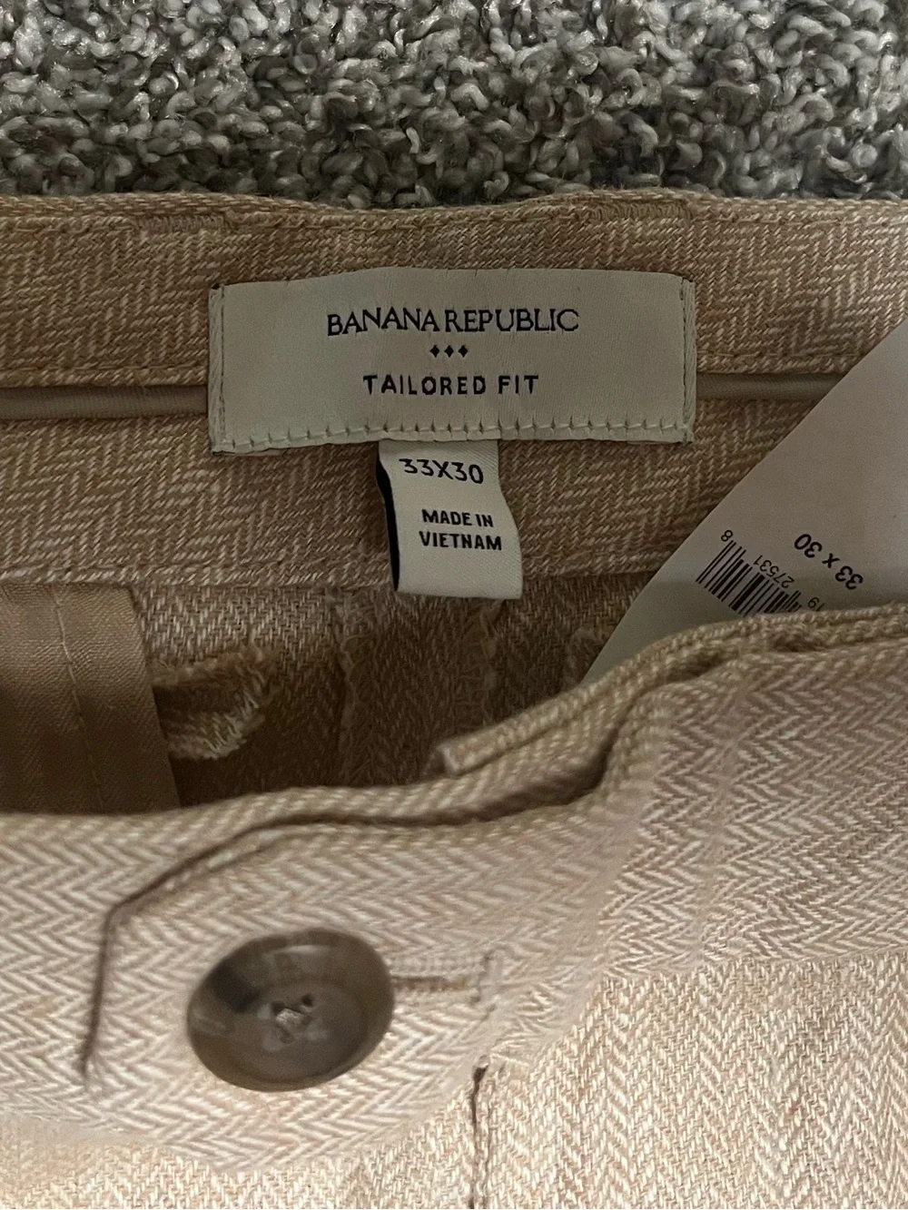 Banana Republic Men’s Linen Blend Pants NWT Beige Tan Straight Leg $120 Retail